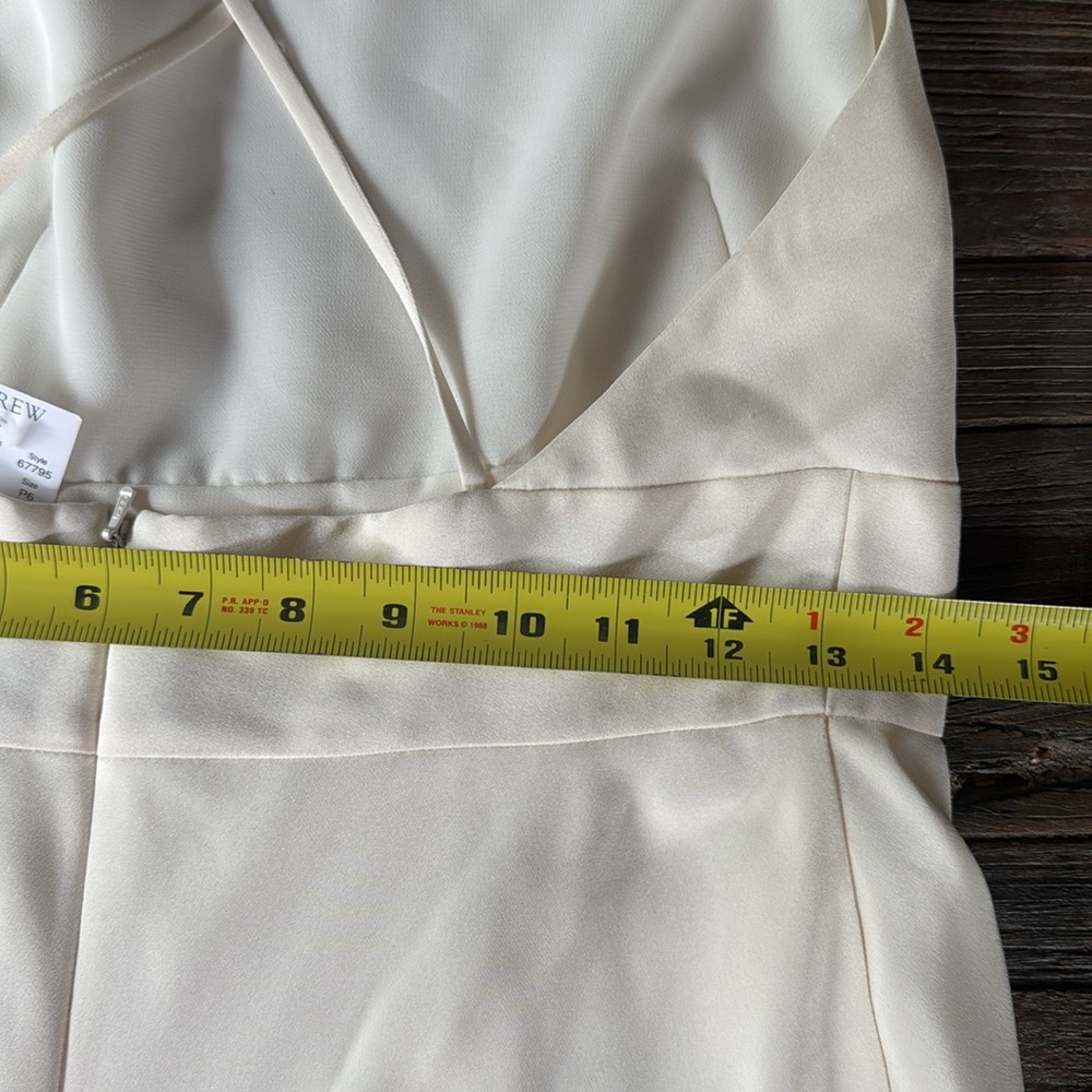 J. Crew ivory silk Madalyn minimalist wedding dress with train NWT 6P - Picture 7 of 12
